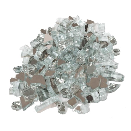 Dagan 0.25 in. Reflective Fire Glass, Silver TG-SILVER