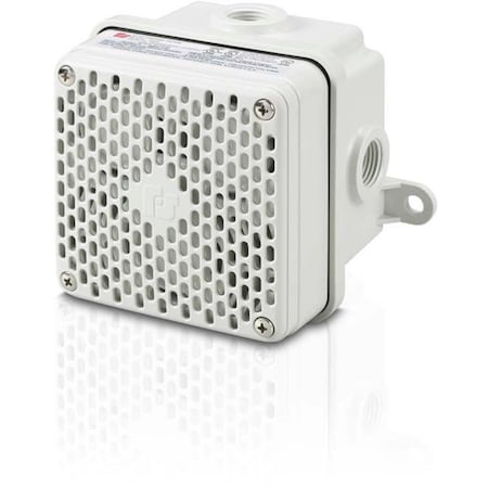 Federal Signal Horn, Horn, 12V DC, 24V DC, 99 dB, Polycarbonate, Gray, Surface Mount 450EWBX-024
