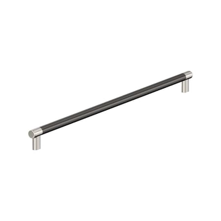 Amerock Esquire 24 inch 610mm Center-to-Center Polished Nickel/Gunmetal Appliance Pull BP54042PNGM