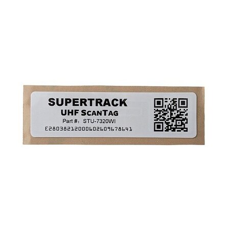 Supertrack RFID + QR Code Asset Tag, PK1000 STU-7320WI-1000PK