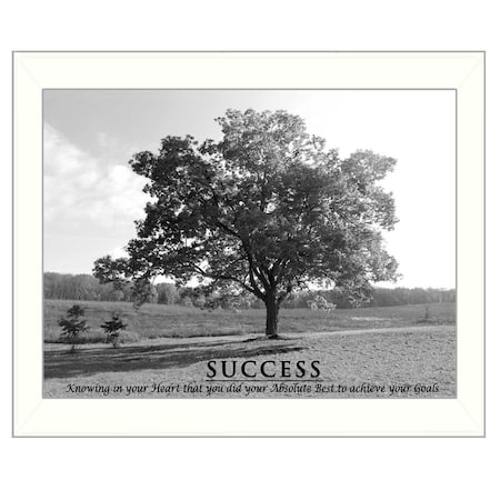 Homeroots Success 6 White Framed Print Wall Art 405367