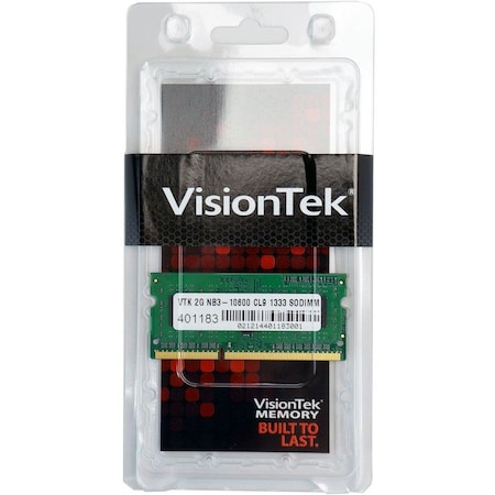 Visiontek Products 2GB DDR3 1333 MHZ CL9 SODIMM 900448
