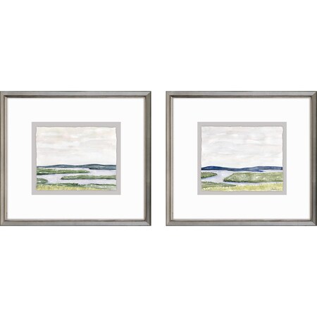 Homeroots Set Of Two Waterside Marsh Silver Framed Print Wall Art, 2PK 525920