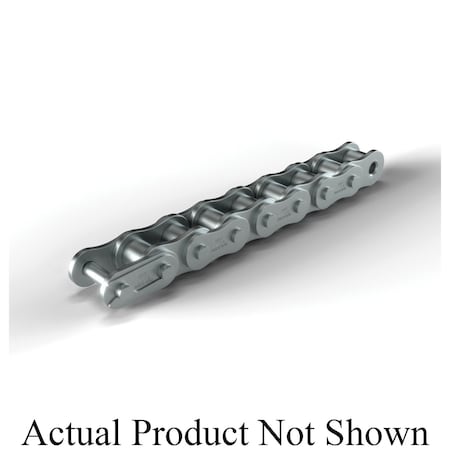 Hkk Chain Riveted Single Pitch Roller chain, 10 ft OAL, 1/4 P, 0.13 Dia x 1/8 in W Roller, 304 SS SR025R1A