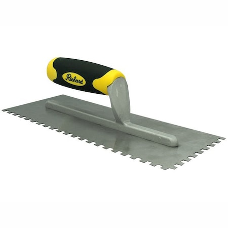 Eclectic Products 11" x 4-1/2" Richard NS-126-444 Contractor Series Ergo-Grip Handle Adhesive Trowel 1/4" Square Notch 172525