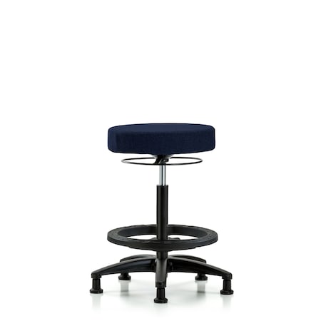 Blue Ridge Ergonomics Bench Stool, Hi, Fabric, BF, Glides, Nav BR-FHBSO-RG-BF-RG-F45