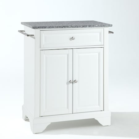 Crosley Lafayette Granite Top Portable Kitchen Island/Cart KF30023BWH