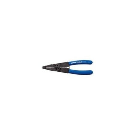 Klein Tools Long Nose Multi Tool Wire Stripper, Wire Cutters, Crimping Tool, 10-22 AWG, 8-1/4 in, Blue 1010