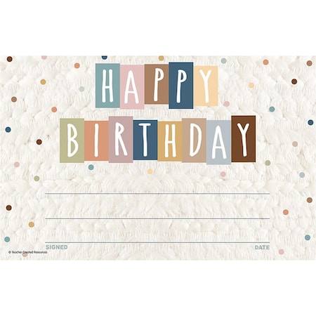 Teacher Created Resources Everyone is Welcome Happy Birthday Awards, 6PK TCR7135-6