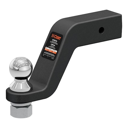 Curt Loaded Ball Mount, 6 in Drop, 2-5/16 in Dia Hitch Ball, Steel, Powder-Coated 45373