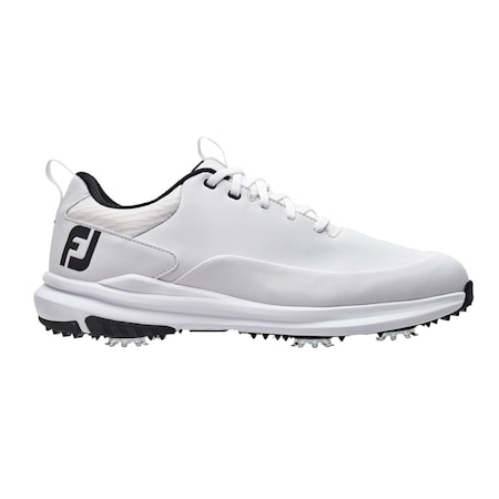 Footjoy Tour Rival Men's Spiked Golf Shoes - White/White/Black/8 Medium FTJ56958M