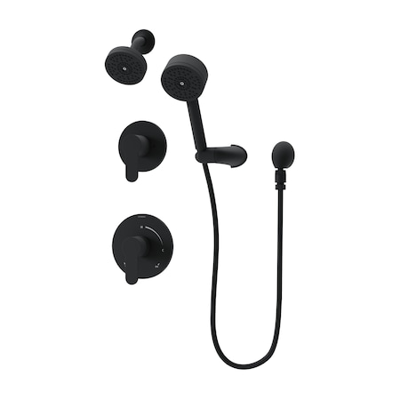 Symmons Identity HydroMersion Double Handle Shower Diverter Trim Kit with Hand Spray (Valve Not Included) 6795MB15TRM