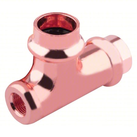 Zoro Select Tee, Copper, Press-fit3/4", FNPT1/8", 3/4" 816ZC4