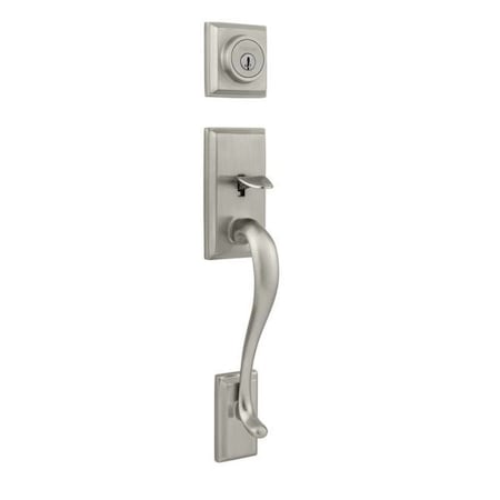 Kwikset Hawthorne Single Cylinder Exterior Handleset SmartKey with 6AL Latch and STRKP Strike Pack 800HELIP-15S.STRKP