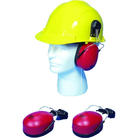 Mutual Industries Hard Hat Mounted Ear Muffs, SNR 23db and 50501