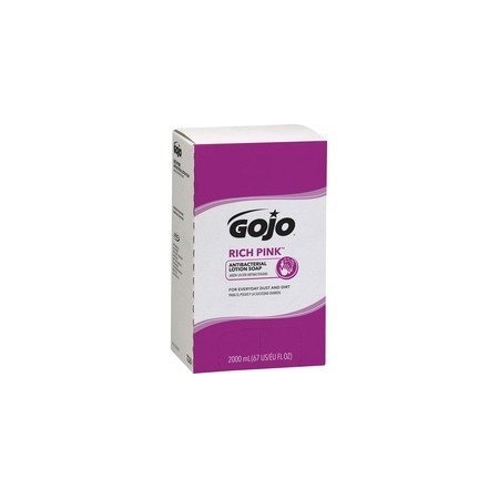 Gojo Rich Pink Antibacterial Lotion Soap Refill, 2.11 quart, Soil Remover, Antibacterial 7220-04