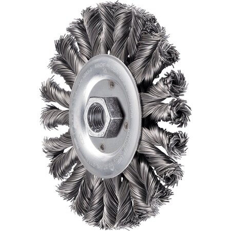 Pferd Full Cable Knot Wheel Brush COMBITWIST HD 5in Dia. .020in CS 5/8-11 Arbor 82397