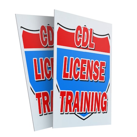 Signmission Cdl License Training, Plastic Signs Only 24 Inch x 36 Inch, Corrugated Plastic, 2PK CSB-2436-2PACK-Cdl License Training