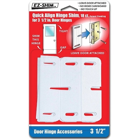 Ez Shim Shims 3-1/2In Hinge White HS350BP