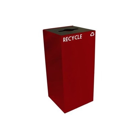 Witt Industries 32 gal Square Scarlet Red, Metal 32GC04-SC