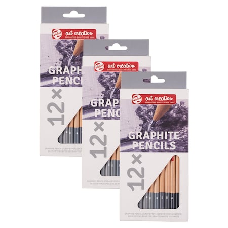 Talens Art Creation Graphite Pencils, 12-Piece Set, 3PK 9028112M