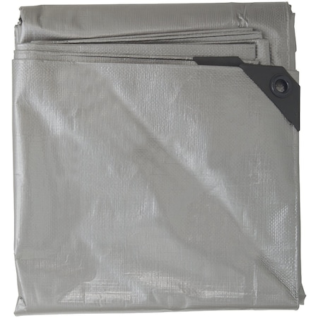 Do It Best Silver Woven 8 Ft. x 10 Ft. Heavy Duty Poly Tarp 725610