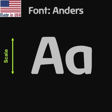 Aacc Self-Adhesive Vinyl Letter: A, Scale: 5 in. Color: Silver Font: Anders by, 24PK AACC-Anders-UA-Silver-I5x24