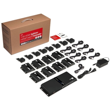 Siig EXTENDS 1080P HDMI SIGNAL UP TO 394FT OVER CAT6 CABLE TO UP TO 8 DISPLAYS, IR CO CE-H26W11-S1