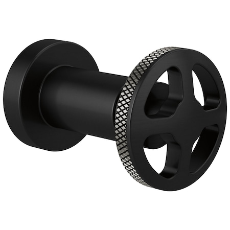 Brizo Litze Sensori Volume Control Trim With Wheel Handle Matte Black/Luxe Steel T66635-BLSL