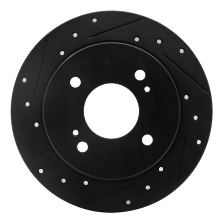 Dynamic Friction Co DFC Brake Rotor - Drilled and Slotted - Black 633-67012L
