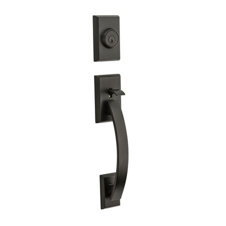 Kwikset Tavaris Single Cylinder Exterior Handleset SmartKey with 6AL Latch and STRKP Strike Pack which 800TVHLIP-11PS.STRKP