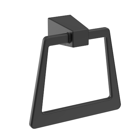 Amerock Blackrock Matte Black Contemporary 6-13/16 in 173 mm Length Towel Ring BH36002MB