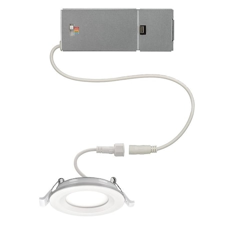 Eti DLLP-NL Series Downlight with Nightlight, 9.06 W, 120 V, LED Lamp, Aluminum 53826102