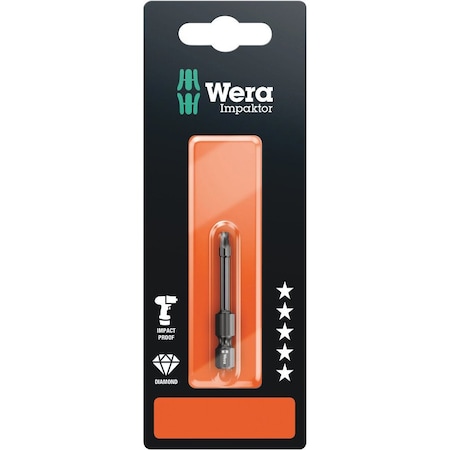Wera 868/4 IMP DC SB Impaktor square head socket bits, # 2 x 50 mm 5073971001