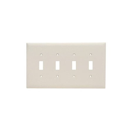 Legrand Wall Plate, Toggle, Almond, Nylon TPJ4LA