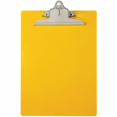 Zoro Select 8-1/2" x 11" Clipboard 1", Yellow 21605