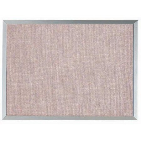 Aarco Designer Fabric Bulletin Board w/ an Al Frame, Clear Satin Anodized, Quartz, 18''Hx24''W DF1824005
