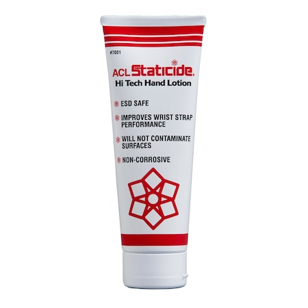 Acl Staticide Hand Lotion, Unscented, 8 oz., Bottle 7001