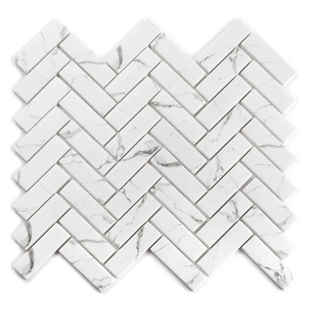 Apollo Tile Aloha 11 x 13 in. Polished White with Gray Vein Glass, Wall and Floor Tile 9.63 sq ft/case, 10PK APLNNC8813CAA