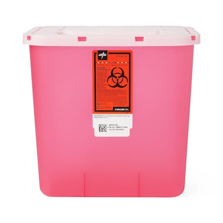Medline Multipurpose Sharps Container, Red, 2 gal., 20PK MDS701202