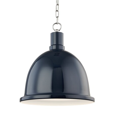 Mitzi Blair 1 Light Pendant 16 In. Polished Nickel/Navy H238701L-PN/NVY