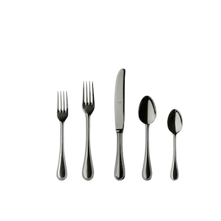 Mepra Perla Black Gold Flatware  Set - 5 Pcs. 107622005ON