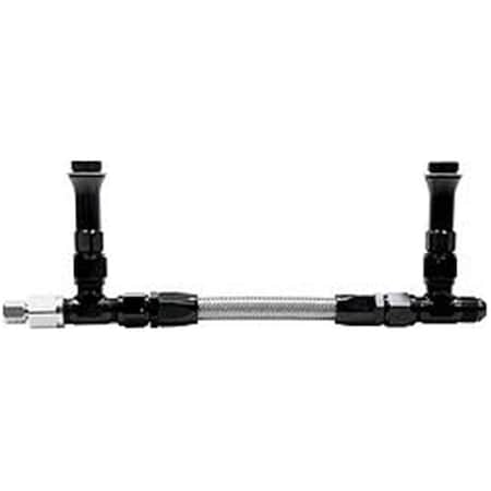 Allstar Performance 9.31 in. Standard Dual Fuel Line Kit for Holley Double Pumper, Black ALL26166