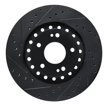 Dynamic Friction Co DFC Brake Rotor - Drilled and Slotted - Black 633-72031L