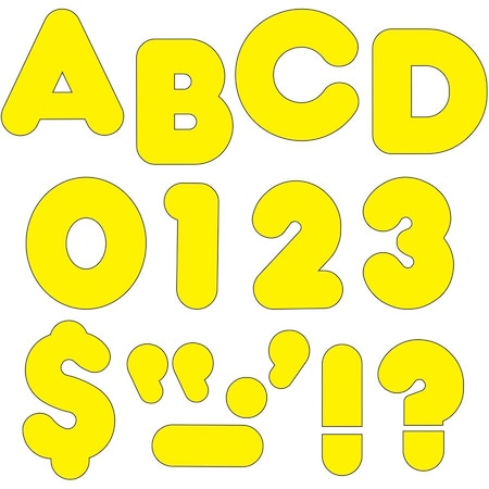 Trend Enterprises Yellow 4" Casual Uppercase Ready Letters®, PK6 T464