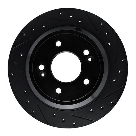 Dynamic Friction Co DFC Brake Rotor - Drilled and Slotted - Black 633-03039R
