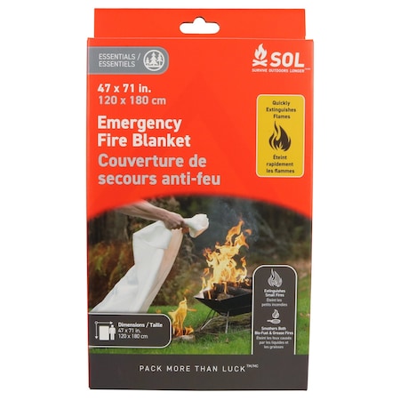 Sol Fire Blanket, White, Fiberglass, PK6 0140-1151