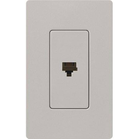 Lutron Lutron Satin Colors 1 Socket Telephone Faceplate - RJ-12 Phone - Taupe SC-PJ-TP