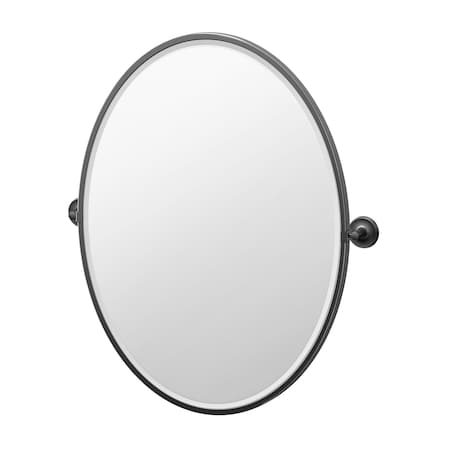 Gatco Designer II 33" Framed Oval Mirror, Matte Black 5079XFLG