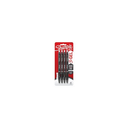 Newell Brands Distribution Black Gel Pen, Medium Point, 4-Pk. 2096134